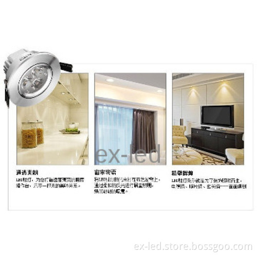 Excellent New Design High Power 3W  Downlight Lamp Sliver Surfac